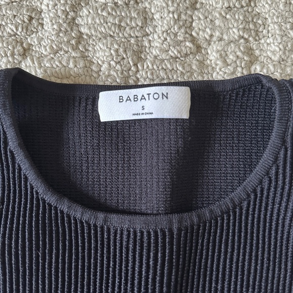 Aritzia Babaton Sculpt Knit Racer Tank Black Size S - Picture 2 of 3